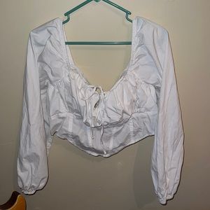 White cropped Shein shirt. Size 1XL